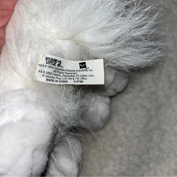 Stuart Little cat plush Snowbell 9" 2002 vintage white & fluffy - Picture 10 of 11